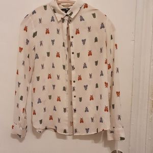 H+M bug button down